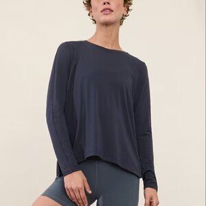 Athleta - With Ease L/S top - XL - Navy Blue